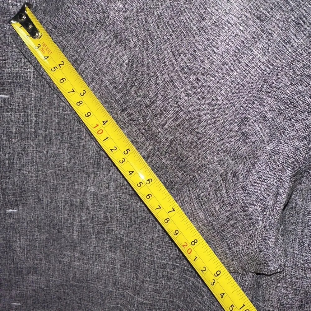 Coofandy Mens Grey Woven Linen Blend Casual Button up Short Sleeve Shirt 3XL
